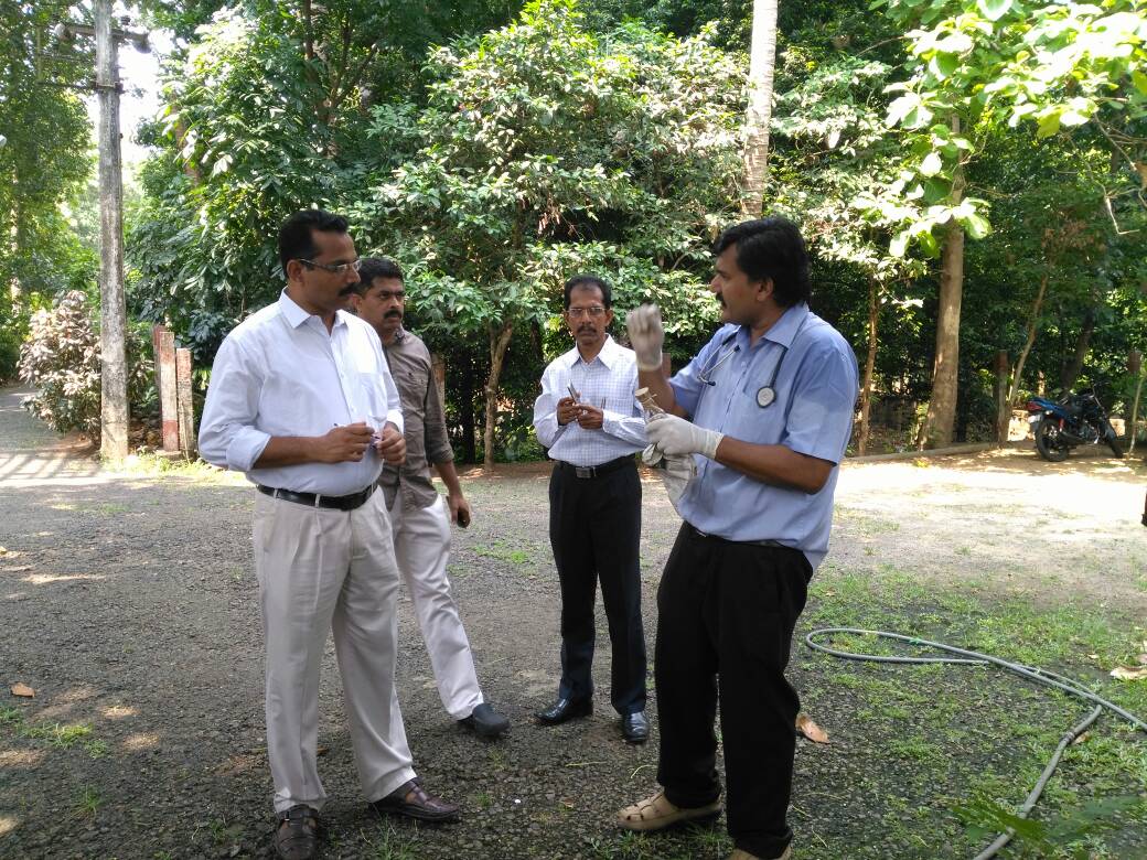 Dr. Rakesh PS conducting field epidemiology and outbreak investigation activities in the community