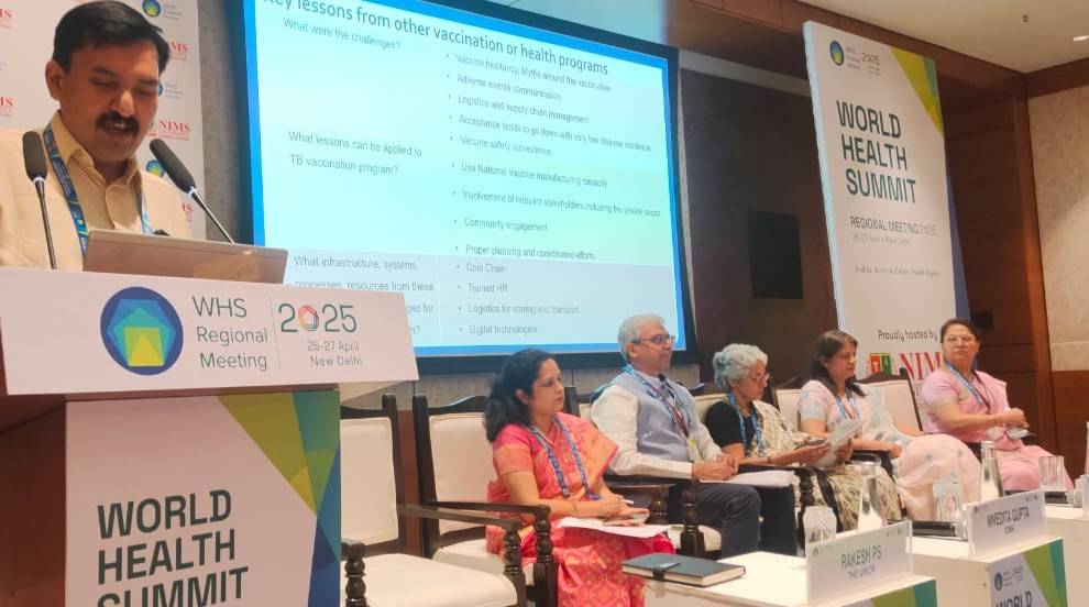 Presenting on vaccine readiness in the South-East Asia Region at the World Health Summit